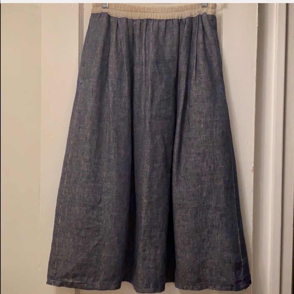 Sumi Sumi midi linen skirt size 1